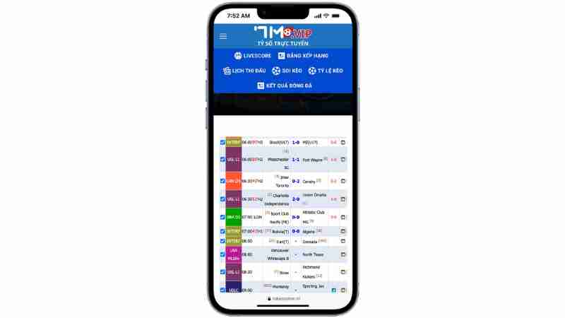 App 7M giúp theo dõi biến động Odds mọi lúc mọi nơi.